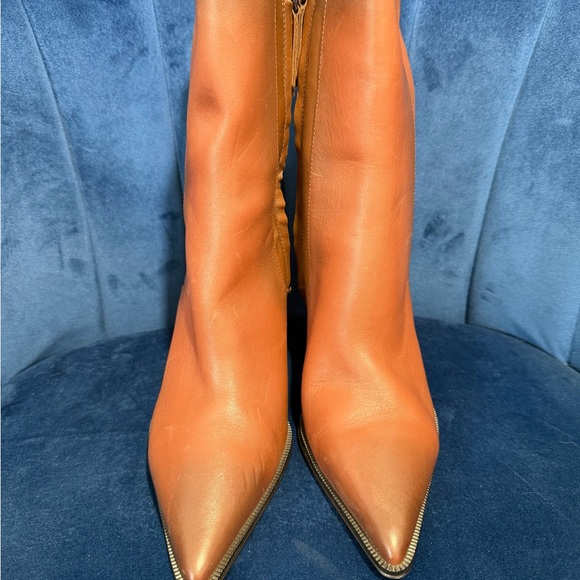 Franco Sarto Women’s Appia Leather Heeled Boots Caramel Colored Size 7.5 NWOT - Picture 3 of 5